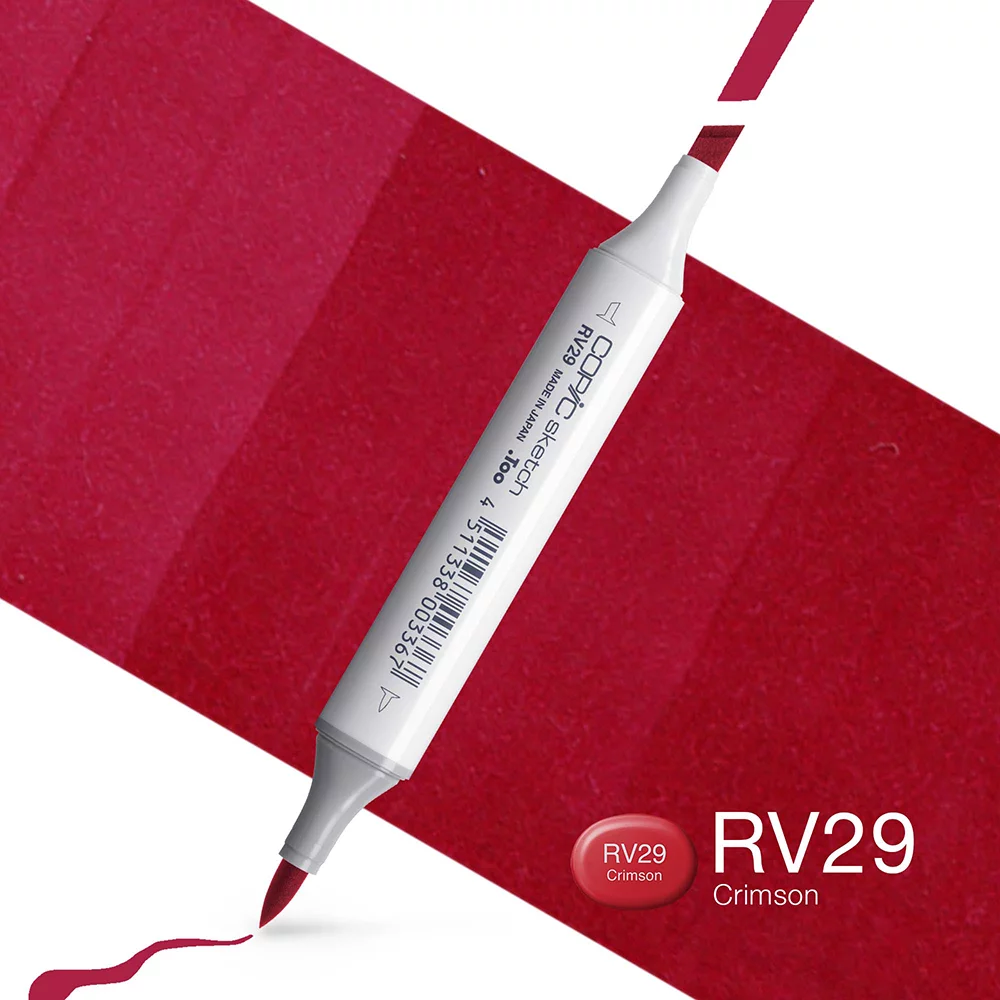 Copic Marker Sketch - RV29 Crimson