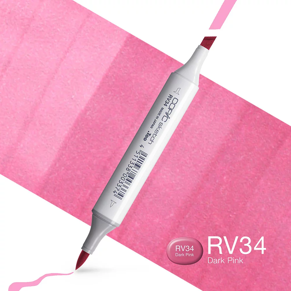 Copic Marker Sketch - RV34 Dark Pink