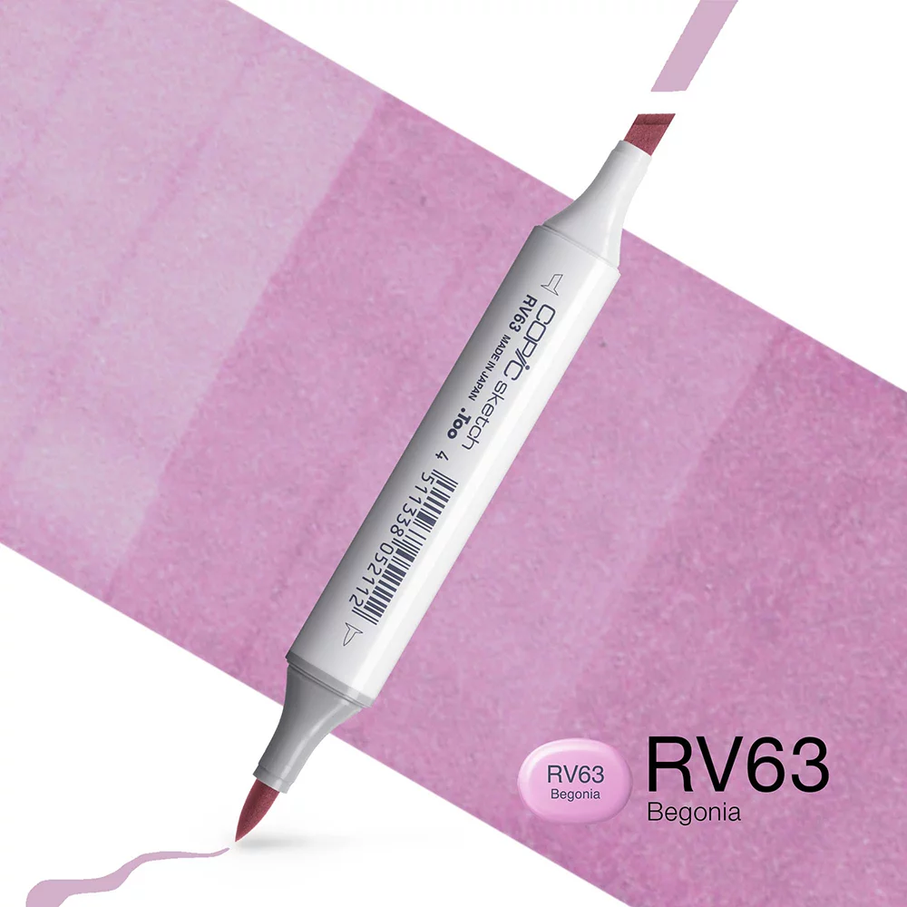 Copic Marker Sketch - RV63 Begonia