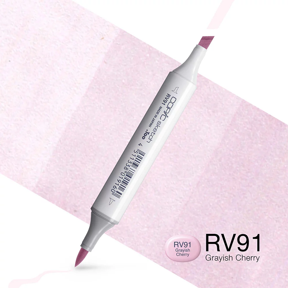 Copic Marker Sketch - RV91 Grayish Cherry