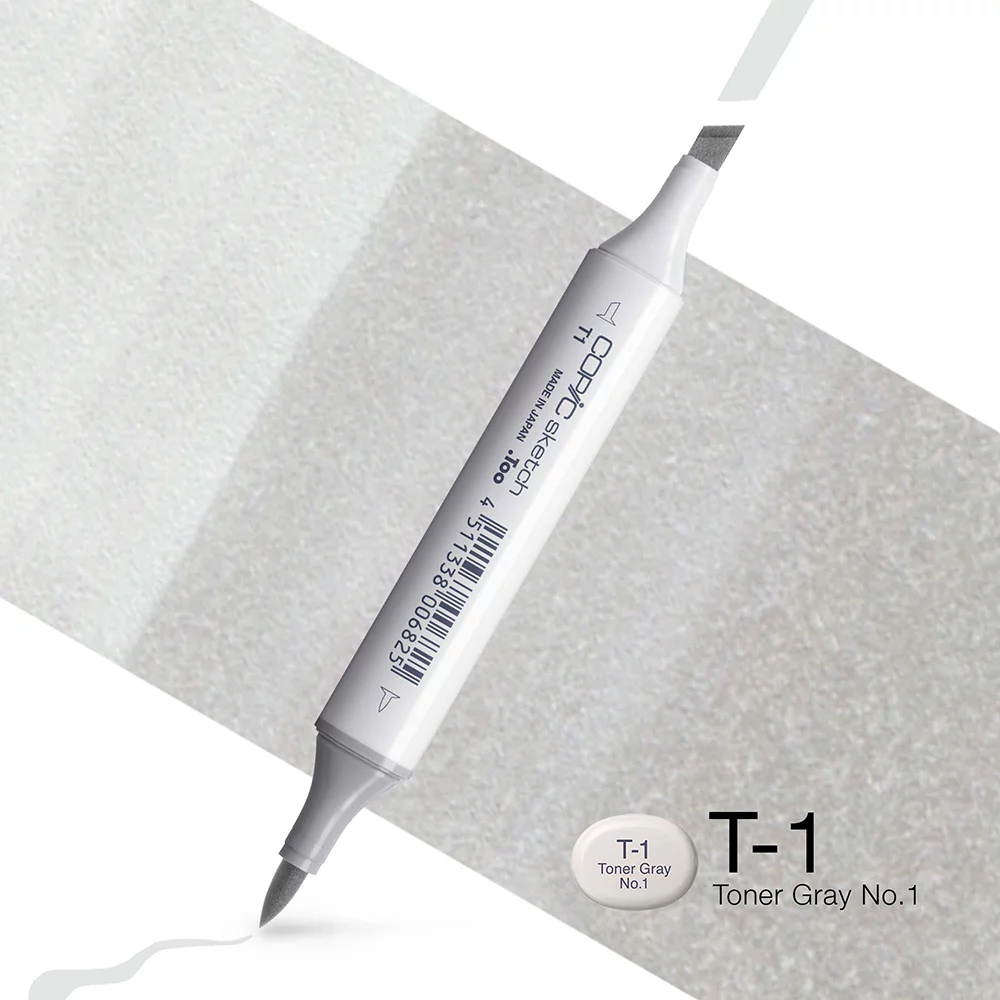 Copic Marker Sketch - T1 Toner Gray No.1