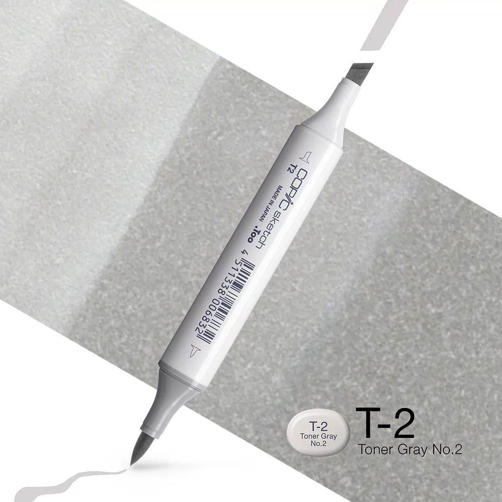 Copic Marker Sketch - T2 Toner Gray No.2
