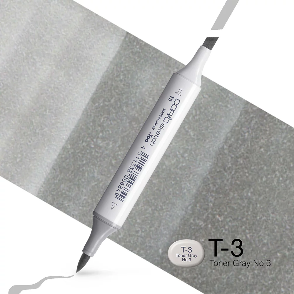 Copic Marker Sketch - T3 Toner Gray No.3