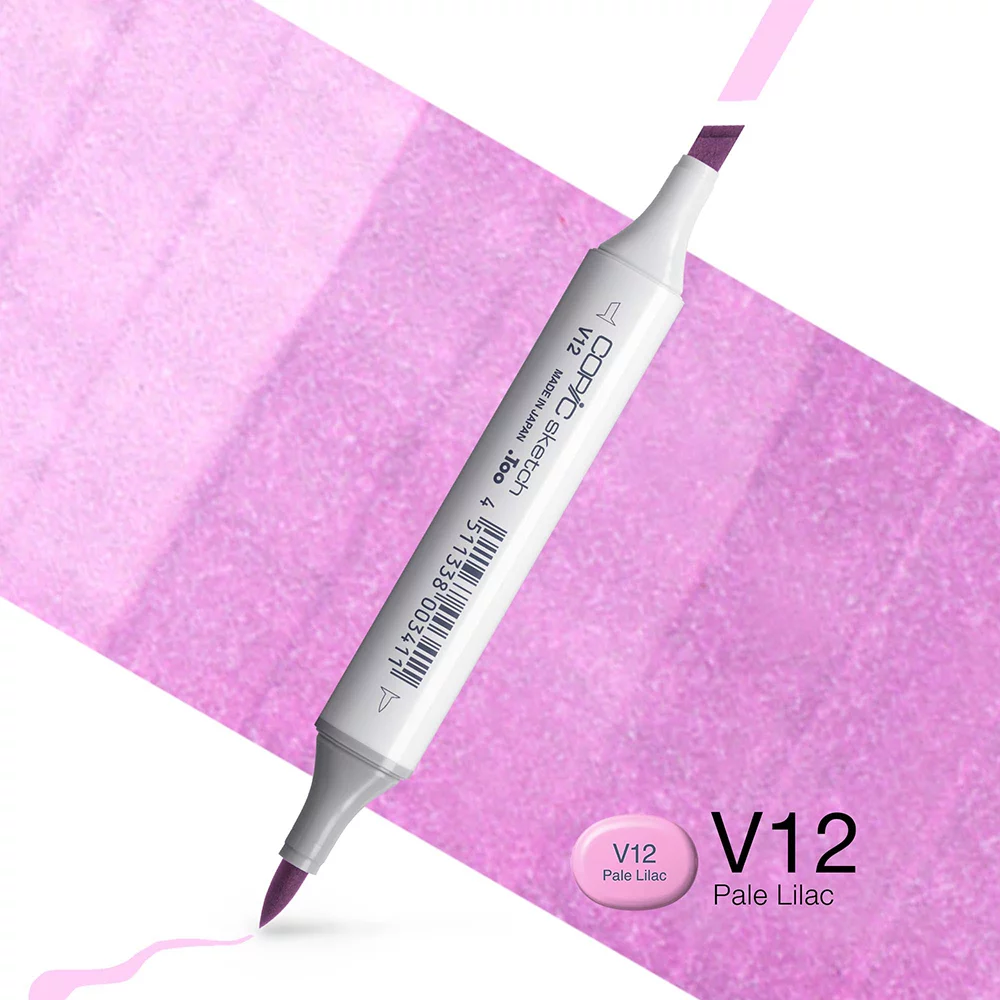 Copic Marker Sketch - V12 Pale Lilac