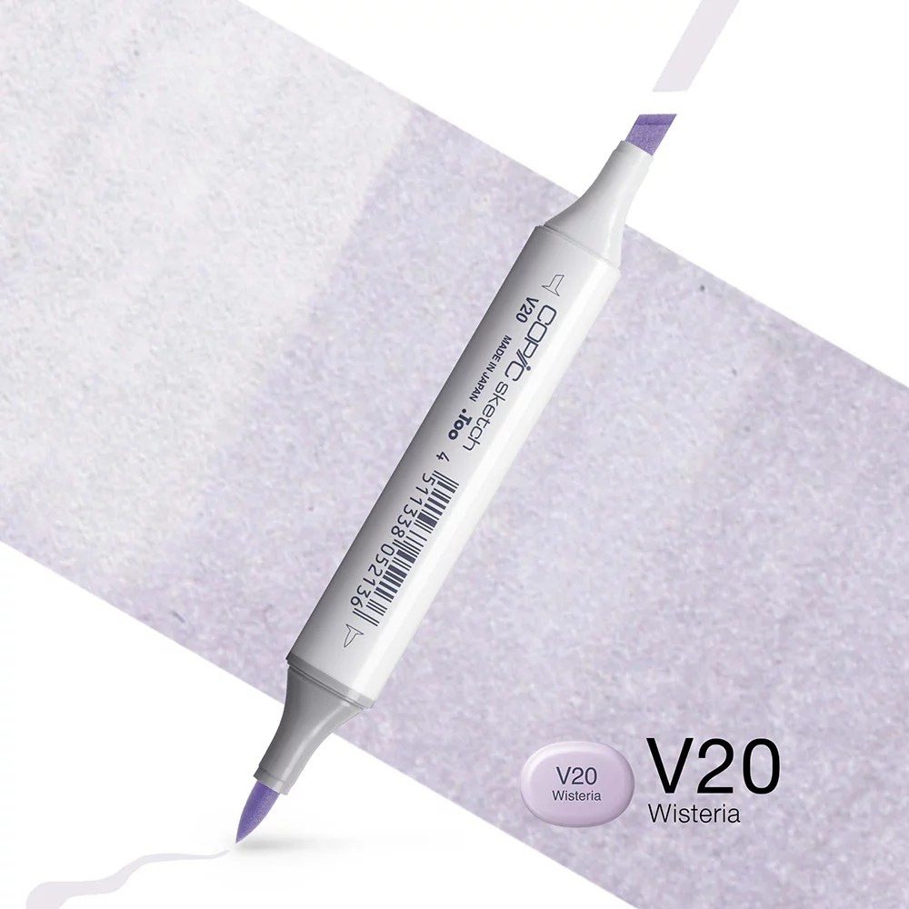 Copic Marker Sketch - V20 Wisteria