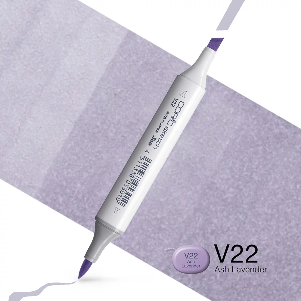 Copic Marker Sketch - V22 Ash Lavender