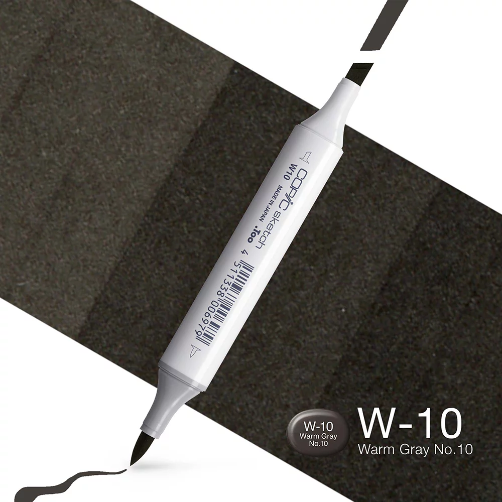 Copic Marker Sketch - W10 Warm Gray No.10