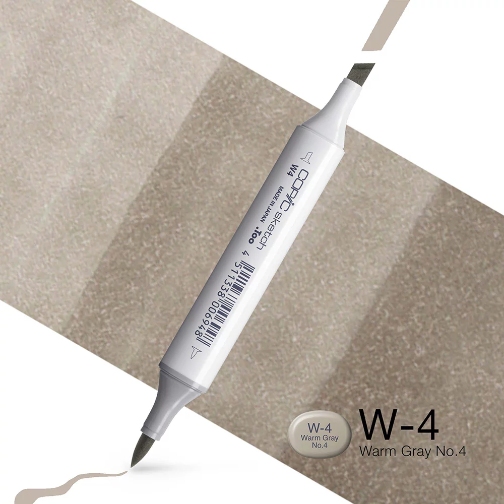Copic Marker Sketch - W4 Warm Gray No.4