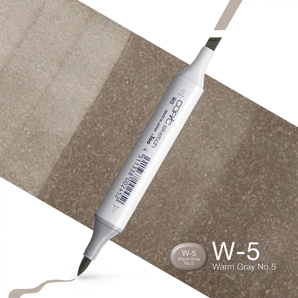 Copic Marker Sketch - W5 Warm Gray No.5