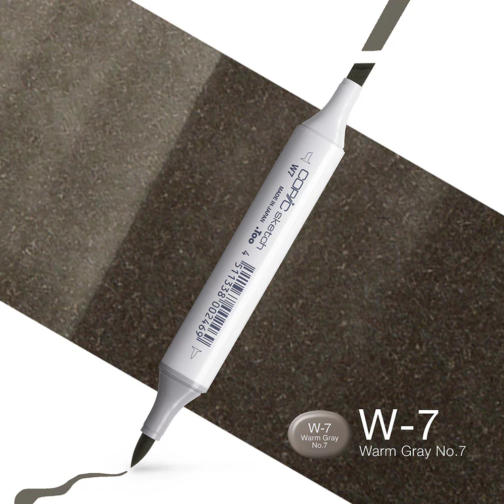 Copic Marker Sketch - W7 Warm Gray No.7