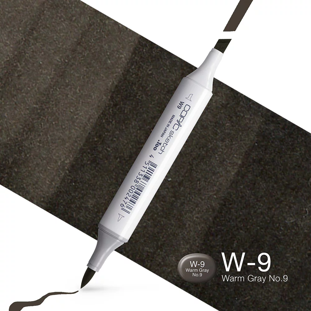 Copic Marker Sketch - W9 Warm Gray No.9