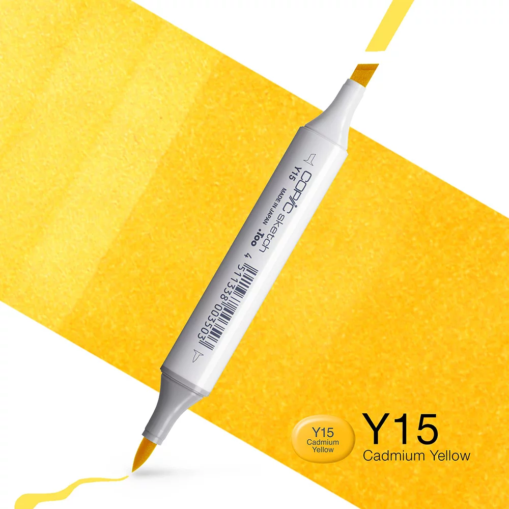 Copic Marker Sketch - Y15 Cadmium Yellow