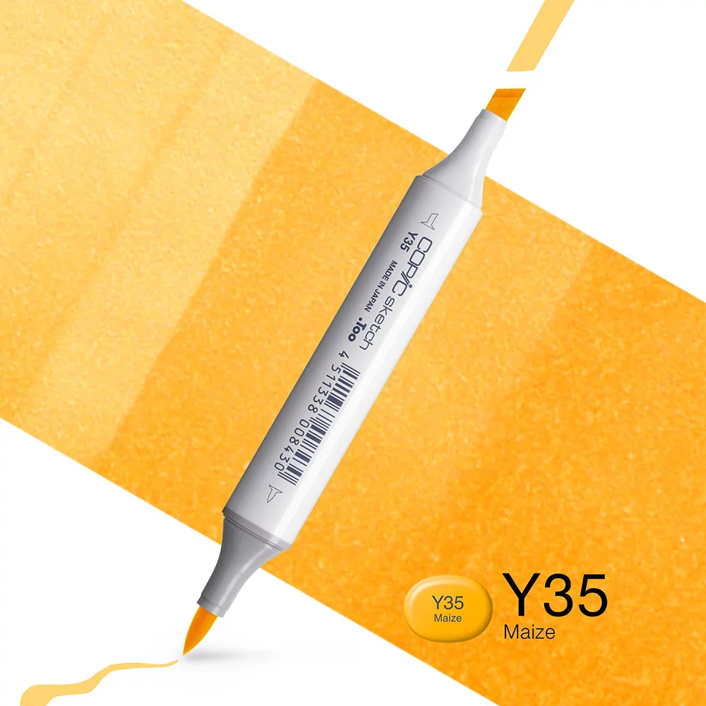 Copic Marker Sketch - Y35 Maize