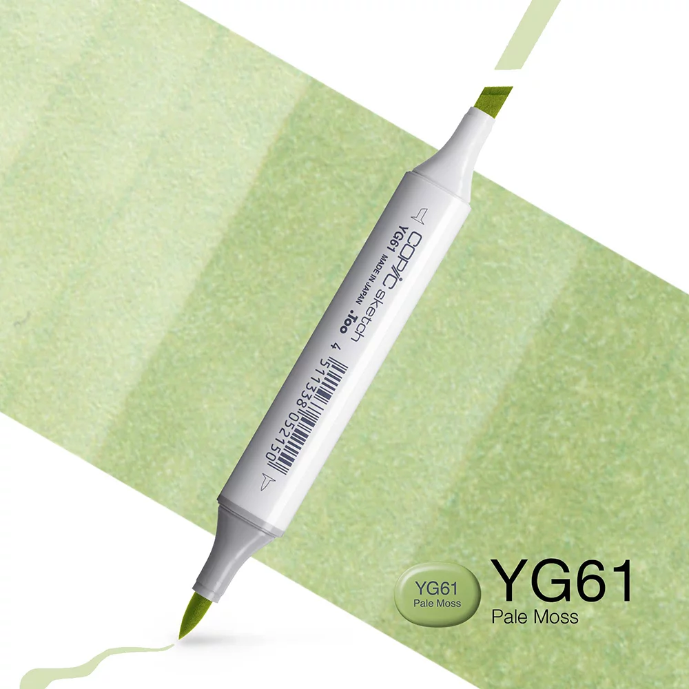 Copic Marker Sketch - YG61 Pale Moss