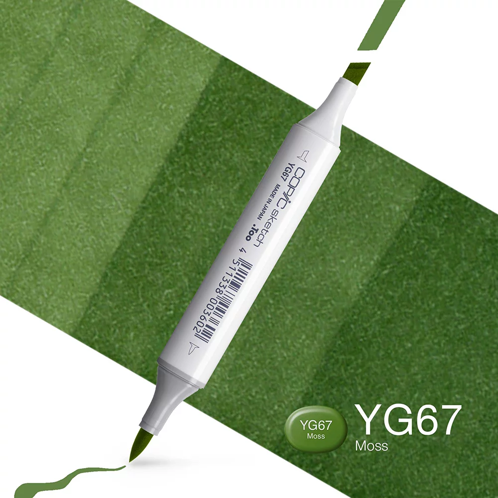 Copic Marker Sketch - YG67 Moss