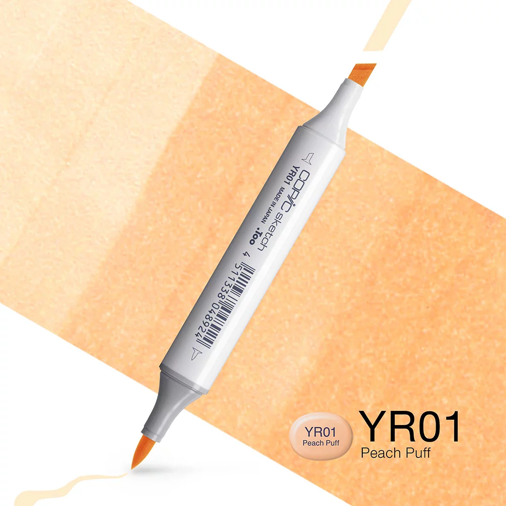 Copic Marker Sketch - YR01 Peach Puff