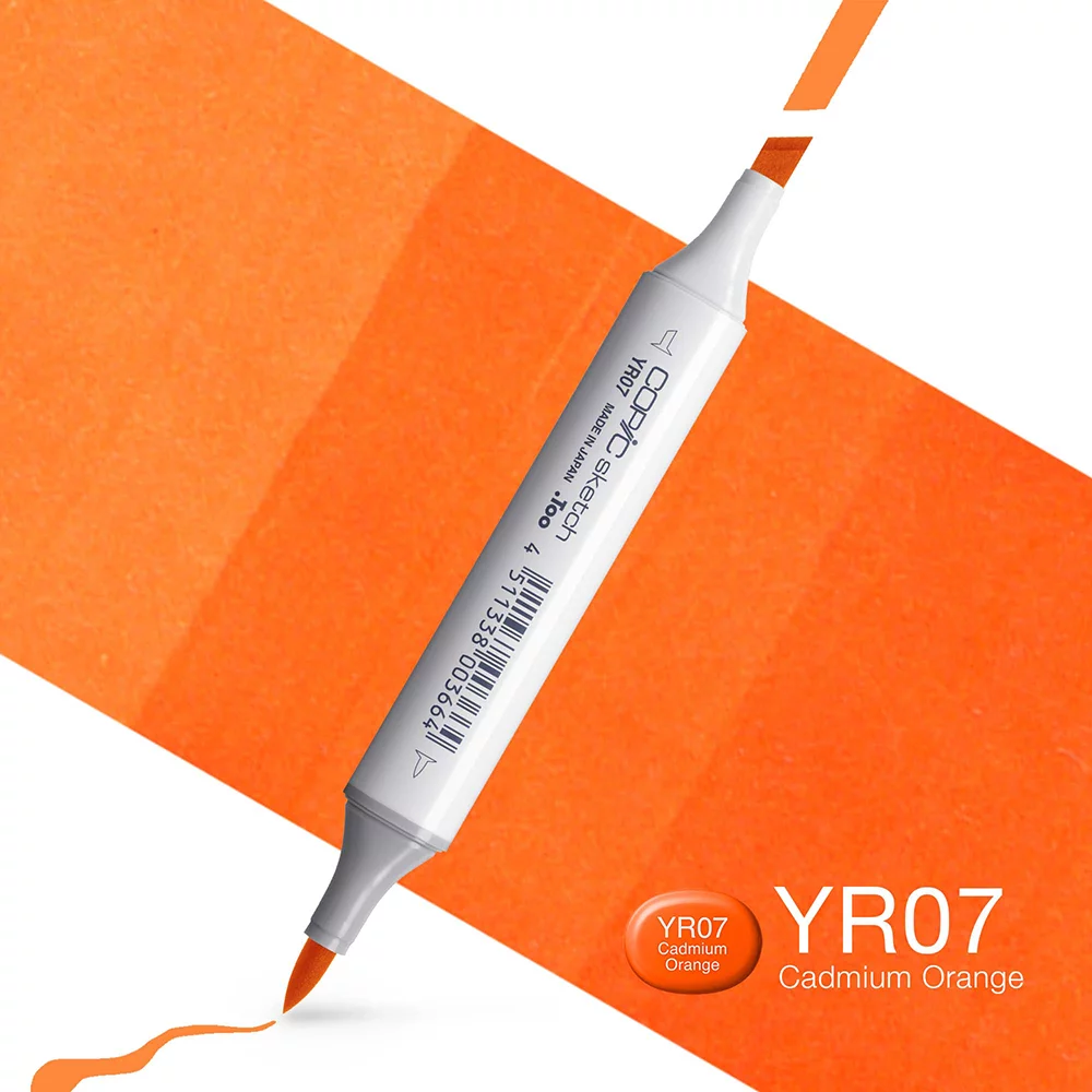 Copic Marker Sketch - YR07 Cadmium Orange