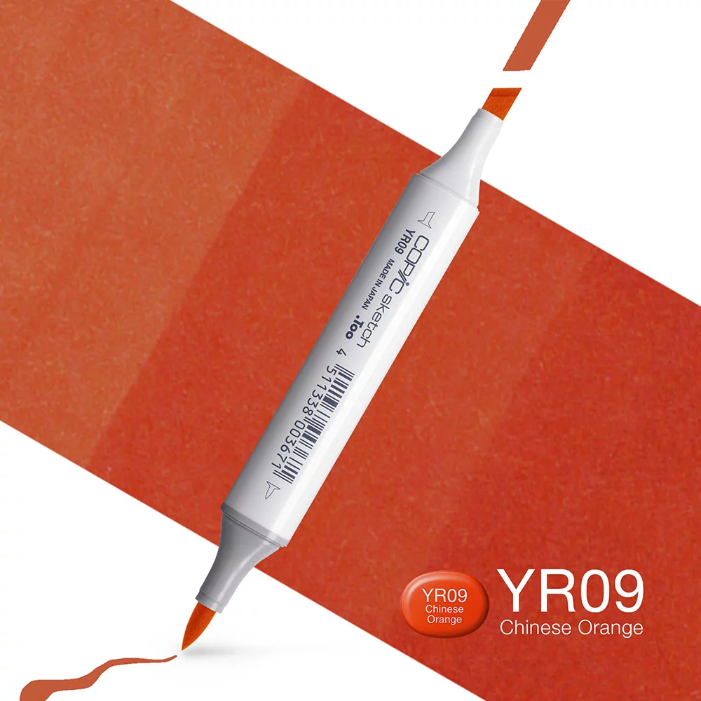 Copic Marker Sketch - YR09 Chinese Orange