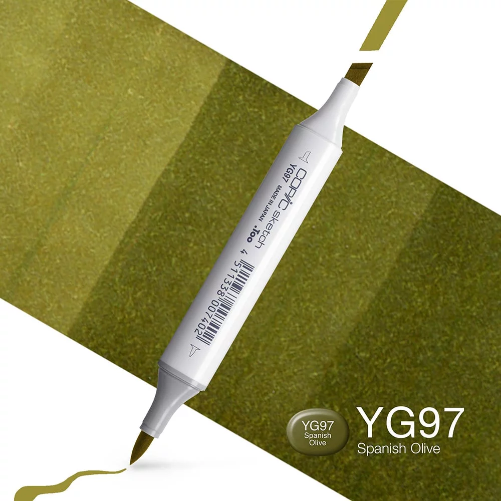 Copic Marker Sketch - YG97 Spanish Olive