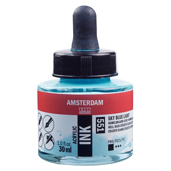 Talens Amsterdam Ink 30ml 551 Sky Blue Light