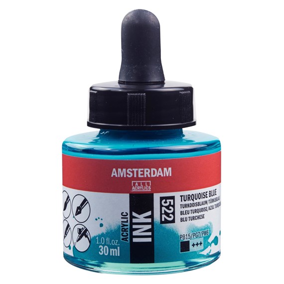 Talens Amsterdam Ink 30ml 522 Turquoise Blue