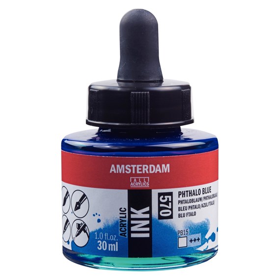 Talens Amsterdam Ink 30ml 570 Phthalo Blue