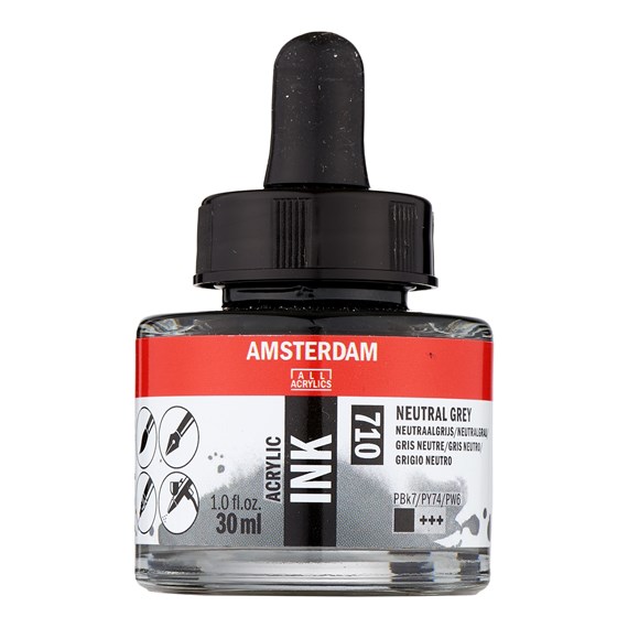 Talens Amsterdam Ink 30ml 710 Neutral Grey