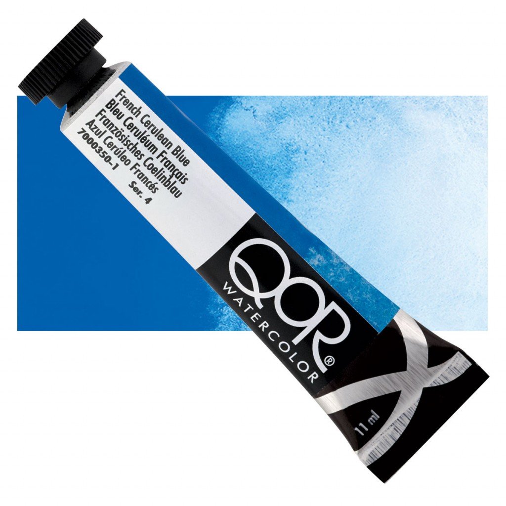 QoR Watercolor 11ml 350 French Cerulean Blue S4