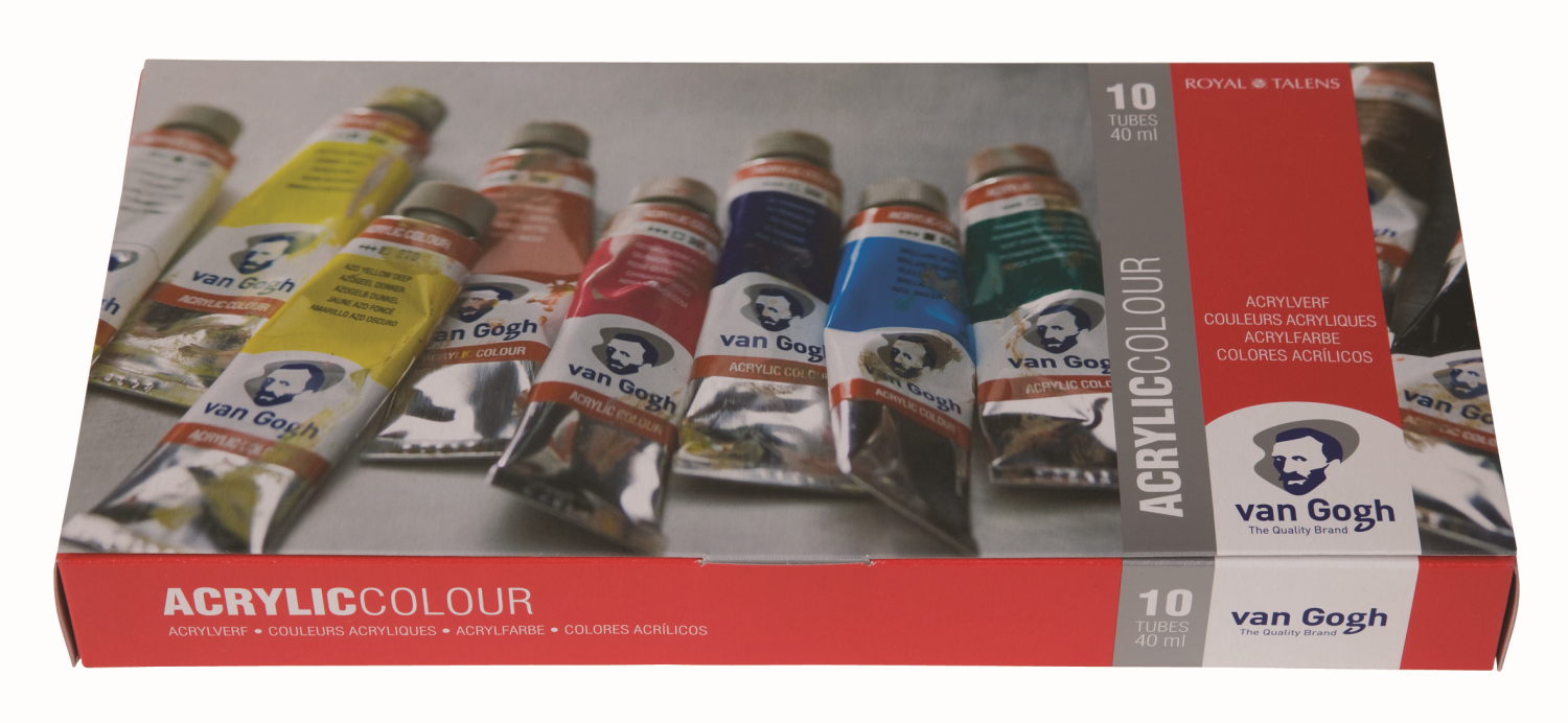 Talens Van Gogh Acrylic set 10 tubes+accessories