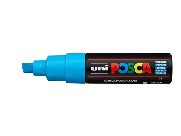 Uni POSCA PC-8K - Chisel 8mm - 71 Turquoise