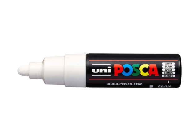Uni POSCA PC-7M - Bullet 4,5-5,5mm - 1 White