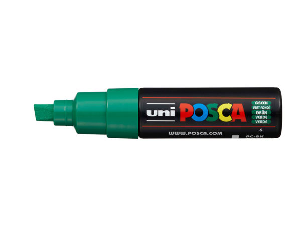 Uni POSCA PC-8K - Chisel 8mm - 6 Green
