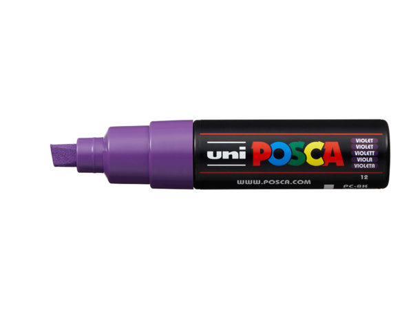 Uni POSCA PC-8K - Chisel 8mm - 12 Violet