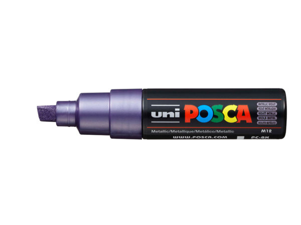 Uni POSCA PC-8K - Chisel 8mm - M12 Metallic Violet