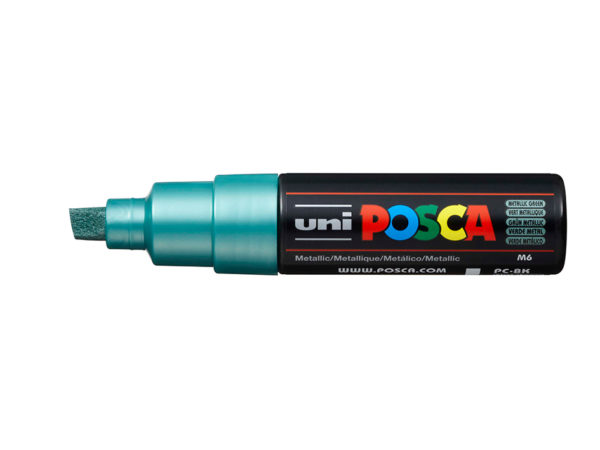 Uni POSCA PC-8K - Chisel 8mm - M6 Metallic Green