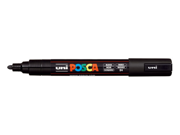 Uni POSCA PC-5M - Medium 1,8-2,5mm - 24 Black