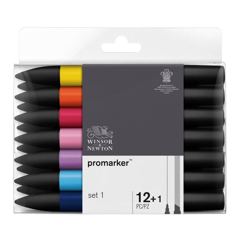 W&N ProMarker Set Vibrant Tones Set 1/12+1 Blender