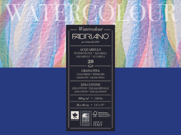 Fabriano Watercolour 300gr. 36x48 20 ark
