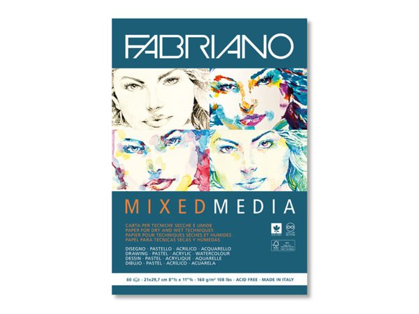 Fabriano Mixed Media A4 160gr. 60 ark