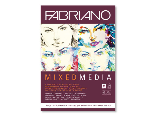 Fabriano Mixed Media A4 250gr. 40 ark