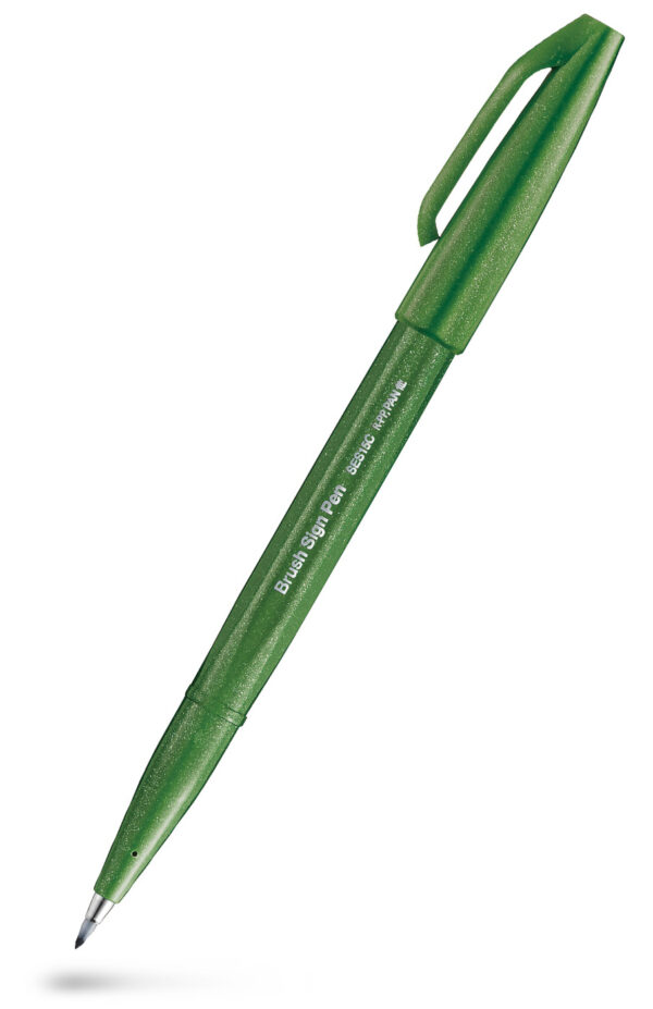 Pentel Sign Pen Touch SES15C-D2 Olive Green