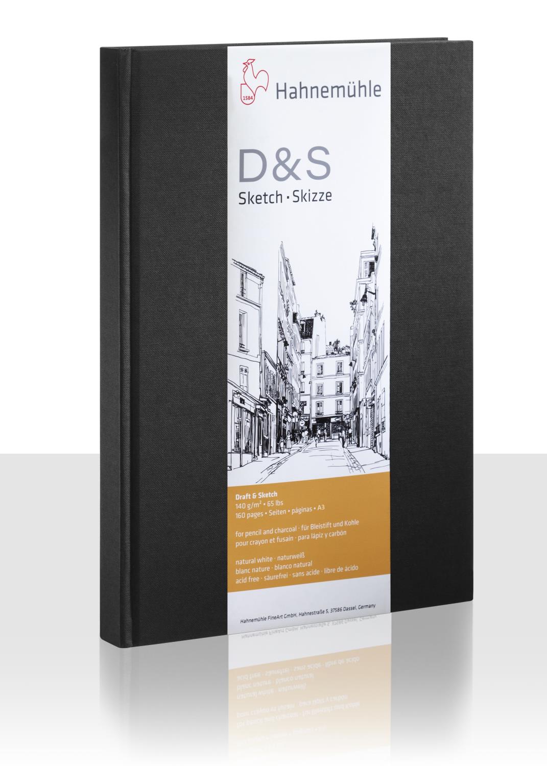 Hahnemühle D&S Sketch book 140gr. A3 Portrett 628274