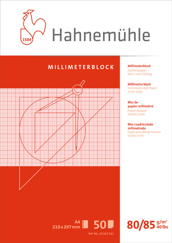 Hahnemühle Graph Pad Millimeter 80gr. A4 662561