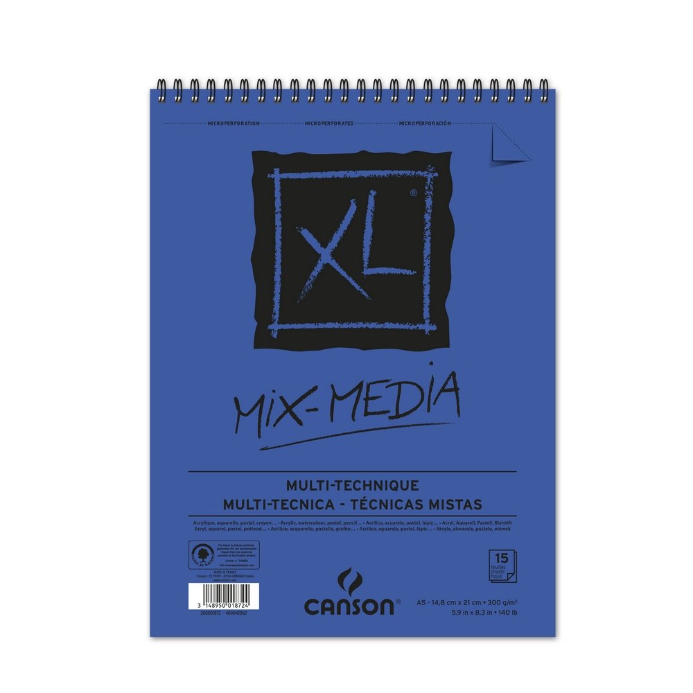 Canson XL-Mix Media 300gr. A5 15ark