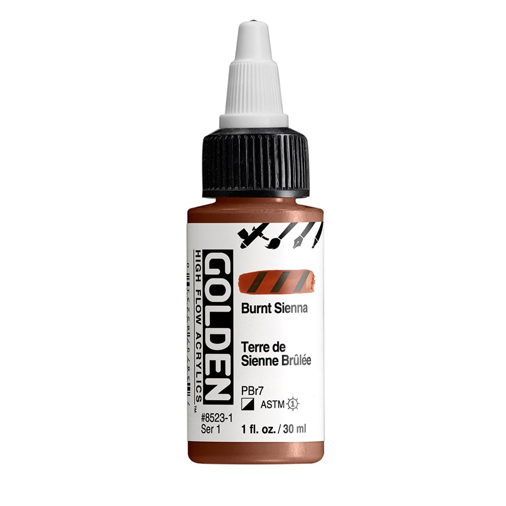 Golden High Flow 30 ml 8523-1 Burnt Sienna S1