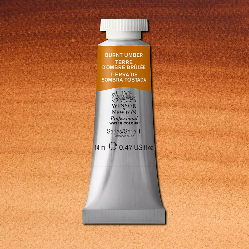 W&N Professional Watercolour 14ml 076 Burnt Umber S1