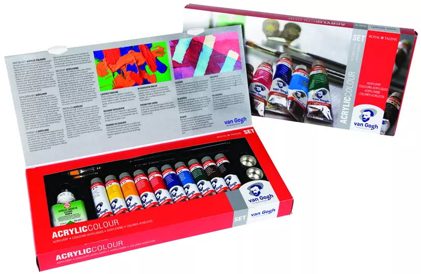 Talens Van Gogh Acrylic set 10 tubes+accessories