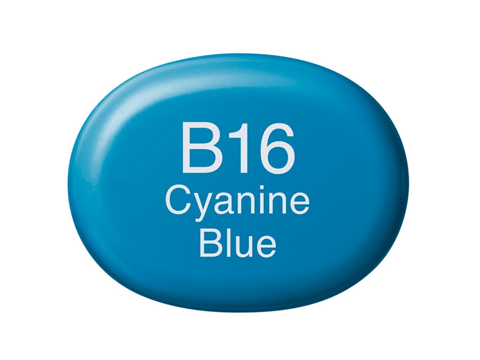 Copic Marker Sketch - B16 Cyanine Blue