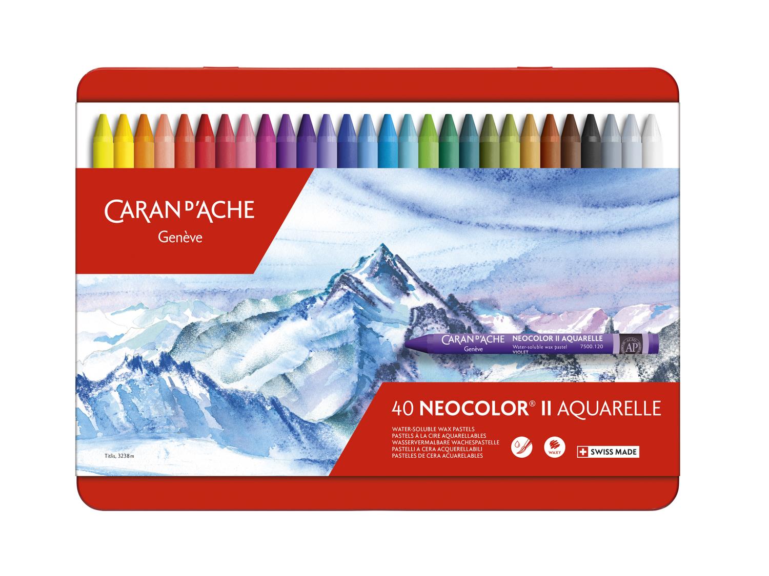 Caran`d ache Neocolor II Water-soluble Wax pastel 40