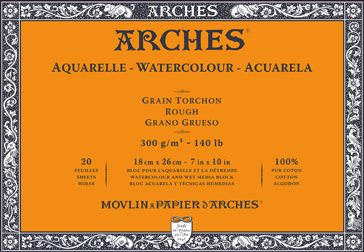 Arches Watercolor 300gr. 18x26 - Grain Torchon/Rough
